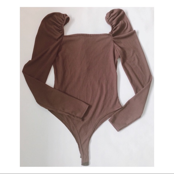 Boohoo Brown Long Sleeve Bodysuit - Picture 6 of 7